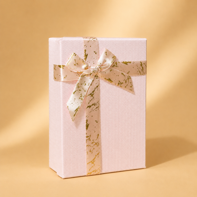 Premium Pink Gift Box with Satin Ribbon Bow | Luxury Gift Packaging Box | 9 x 6 x 3.5 Inch