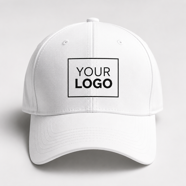 Custom Printed White Cap with Your Logo | Personalized Promotional Cap
