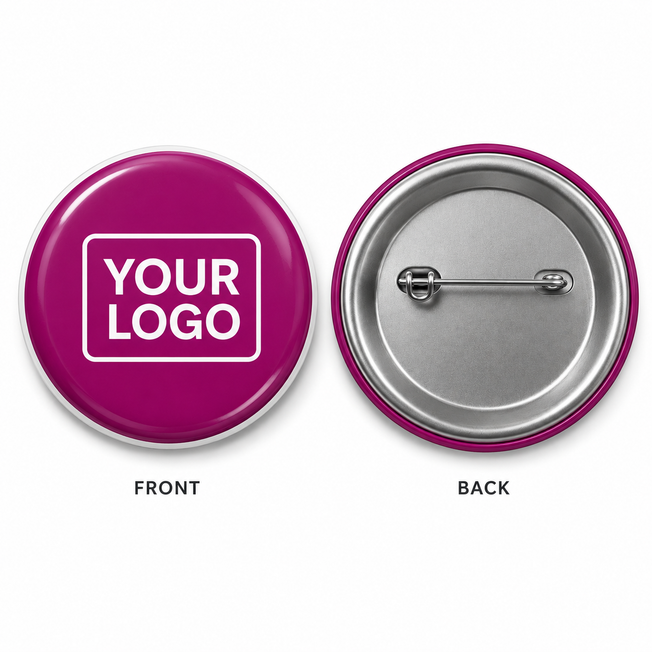 Custom Printed 58mm Pin Badge with Your Logo | Personalized Promotional Button Badge
