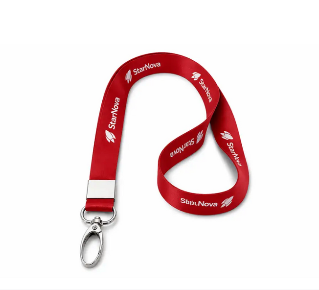 Custom Printed Satin Lanyard with Logo | Premium Personalized ID Card Lanyard (Pack of 100)