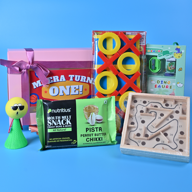 Kids Return Gift Combo Pack with Personalized Box | Fun Game & Toy Gift Set for Birthday Party