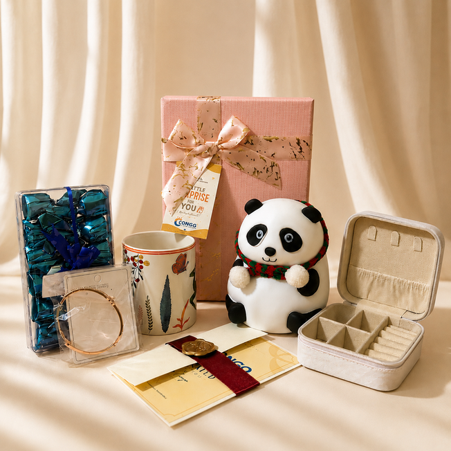Panda Love Premium Gift Hamper | Mug, Jewelry Box & Chocolates Gift Set