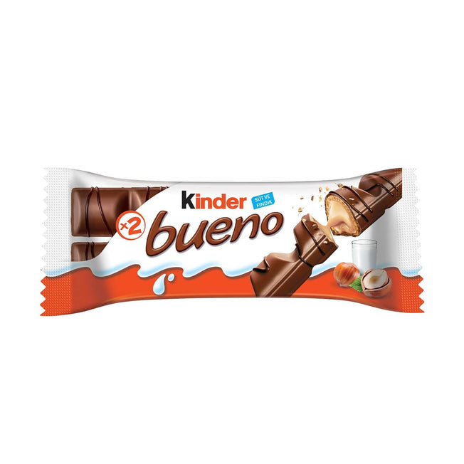 Kinder Bueno Chocolate Wafer Bars | Crispy Wafer with Creamy Hazelnut Filling