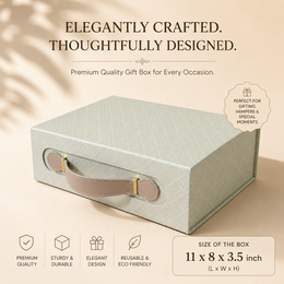 Luxury Ivory Magnetic Gift Box with Handle – Premium Hamper & Presentation Box