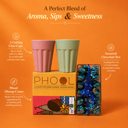 Personalized Housewarming Gift Hamper with Chai Cups, Phool Dhoop Cones & Chocolate Box | Premium Return Gift Set