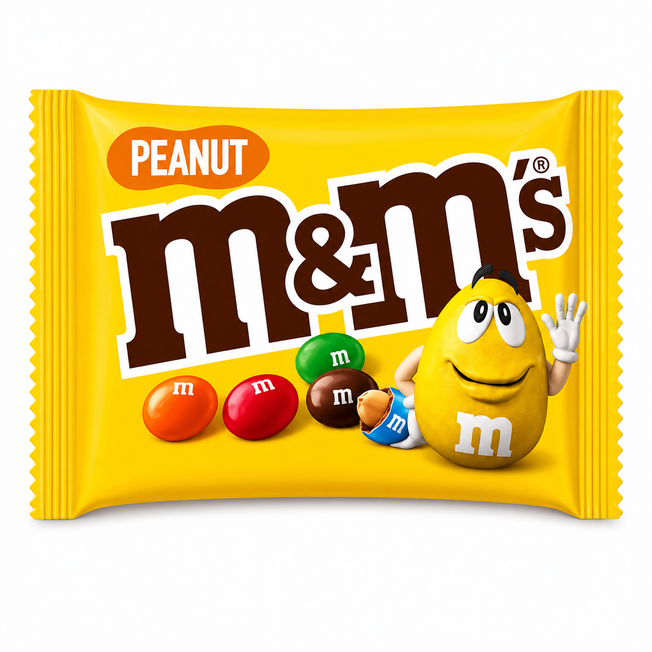 M&M's Peanut Chocolate Candies Pack | Crunchy Peanuts Coated in Milk Chocolate | Assorted Candy Treat
