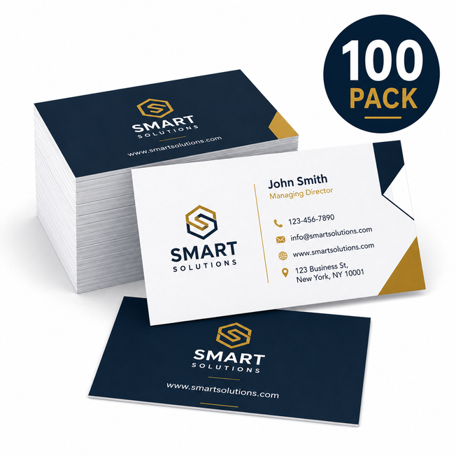Custom Business Visiting Cards Pack of 100 | Premium Personalized Visiting Cards with Design Support