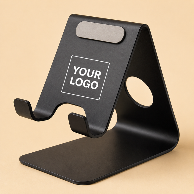 Custom Logo Metal Mobile Stand | Premium Desktop Phone Holder for Corporate Gifting