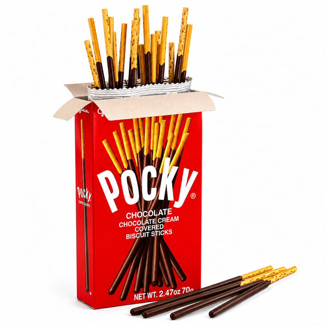 Pocky Chocolate Cream Covered Biscuit Sticks | Crispy Chocolate Snack