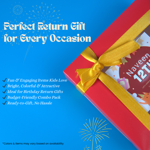 Kids Return Gift Combo Pack | Birthday Gift Hamper for Kids | Fun Activity Gift Set (5–7 Items)