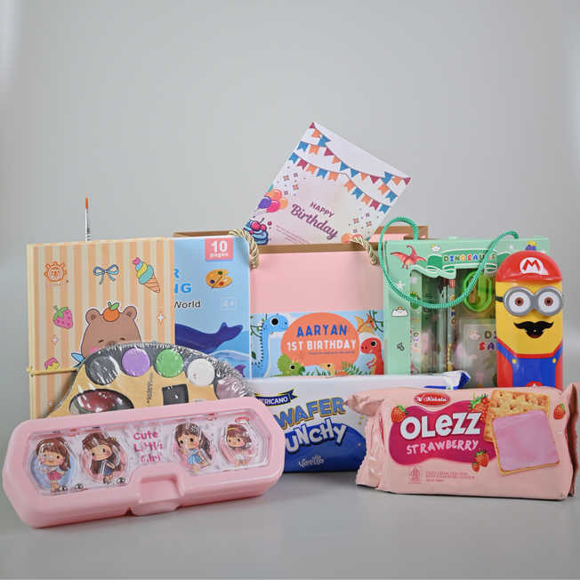 Kids Creative Return Gift Combo with Art Kit, Stationery & Chocolates | Birthday Gift Set