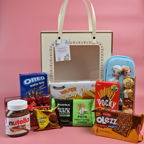Kids Chocolate Return Gift Combo with Nutella & Treats | Premium Birthday Gift Box
