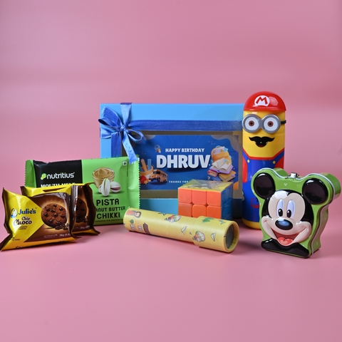 Kids Return Gift Combo Pack with Personalized Box | Fun Activity Gift Set for Birthday Party