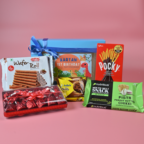 Kids Chocolate Return Gift Combo Pack with Personalized Box | Sweet Treat Gift Set for Birthday Party