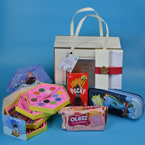 Kids Luxury Return Gift Box with Personalized Message Card | Premium Gift Combo for Birthday Party