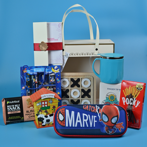 Kids Premium Return Gift Combo with Insulated Mug & Organizer | Personalized Birthday Gift Set