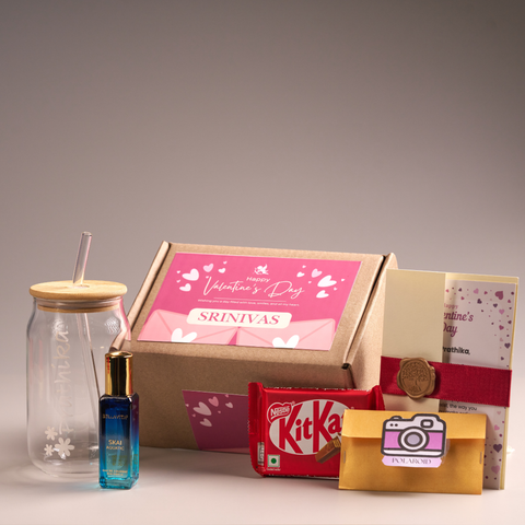 Forever Yours Surprise Box – Personalized Valentine Gift with Tumbler & Polaroids